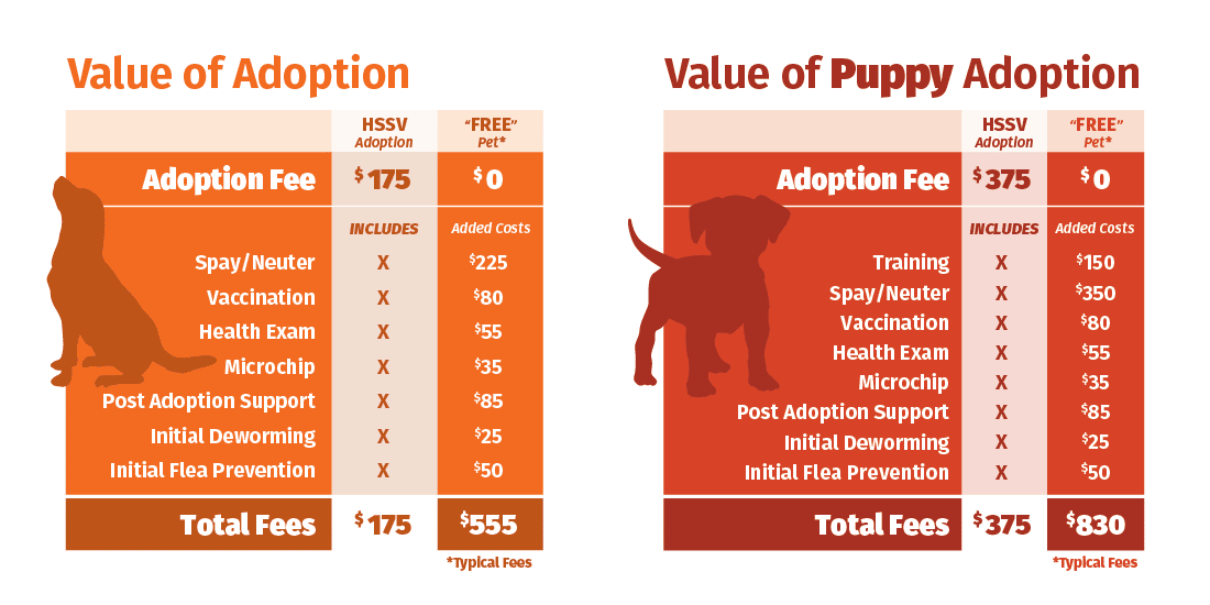 spca adoption prices